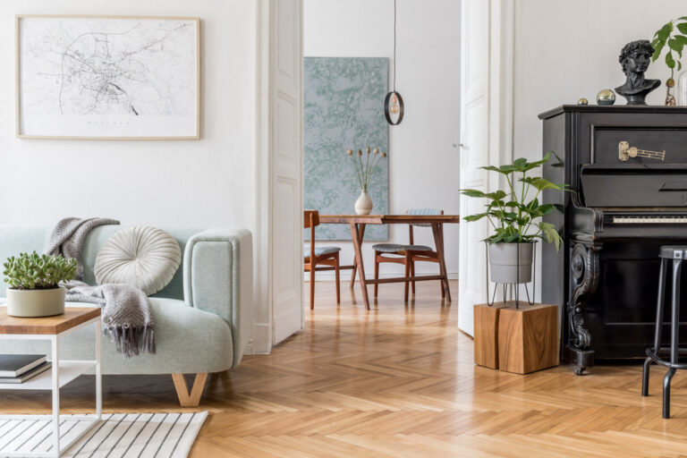 Professional cleaner completing deep house cleaning tasks