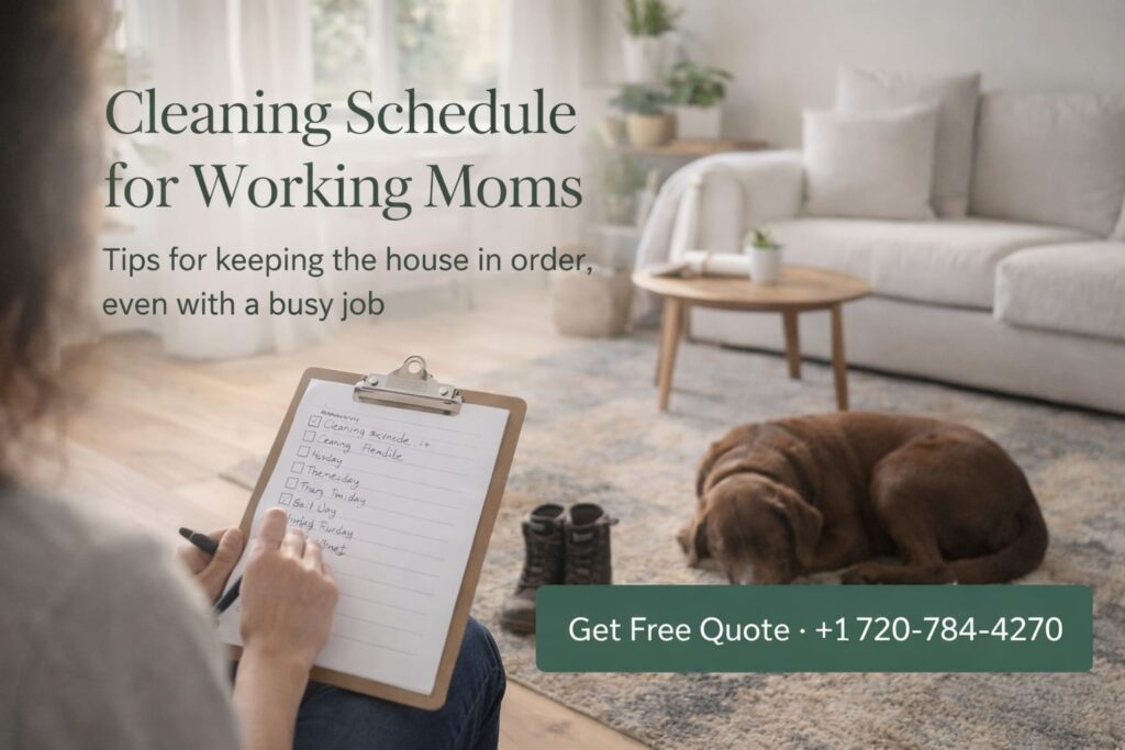 Cleaning Schedule for Working Moms
